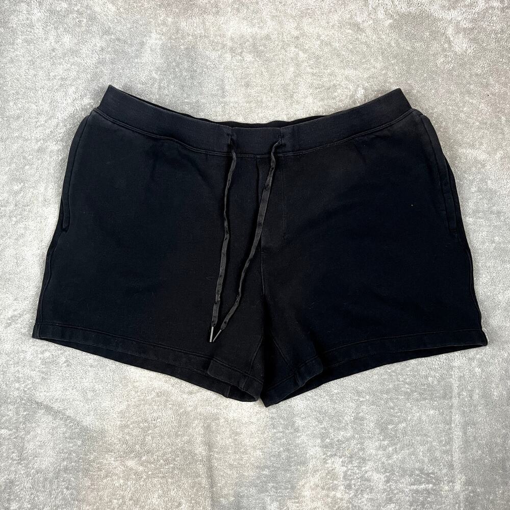 Lululemon Sweat‎ Shorts Womens XXL Black Stretch Athleisure Performance 4"